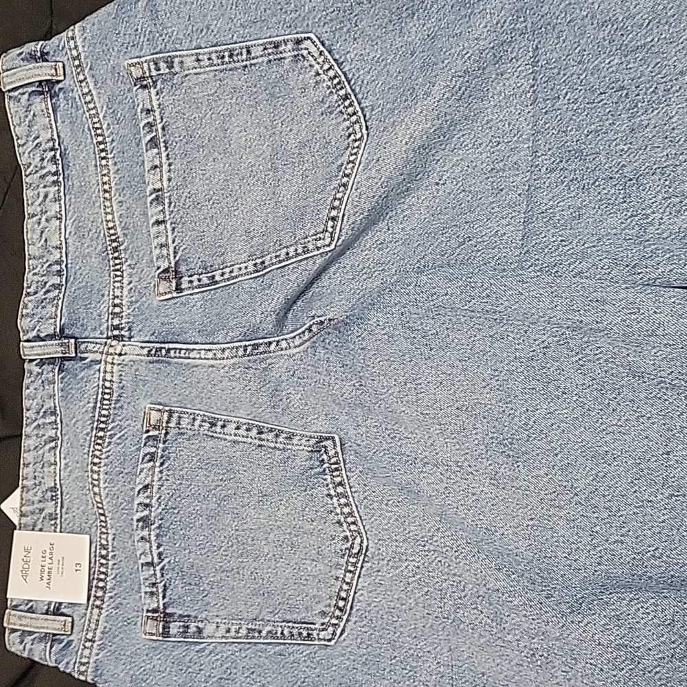 NWT Size 13 Ardene Off Duty Low Rise Wide Leg Jean - Picture 5 of 7